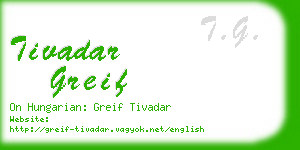tivadar greif business card